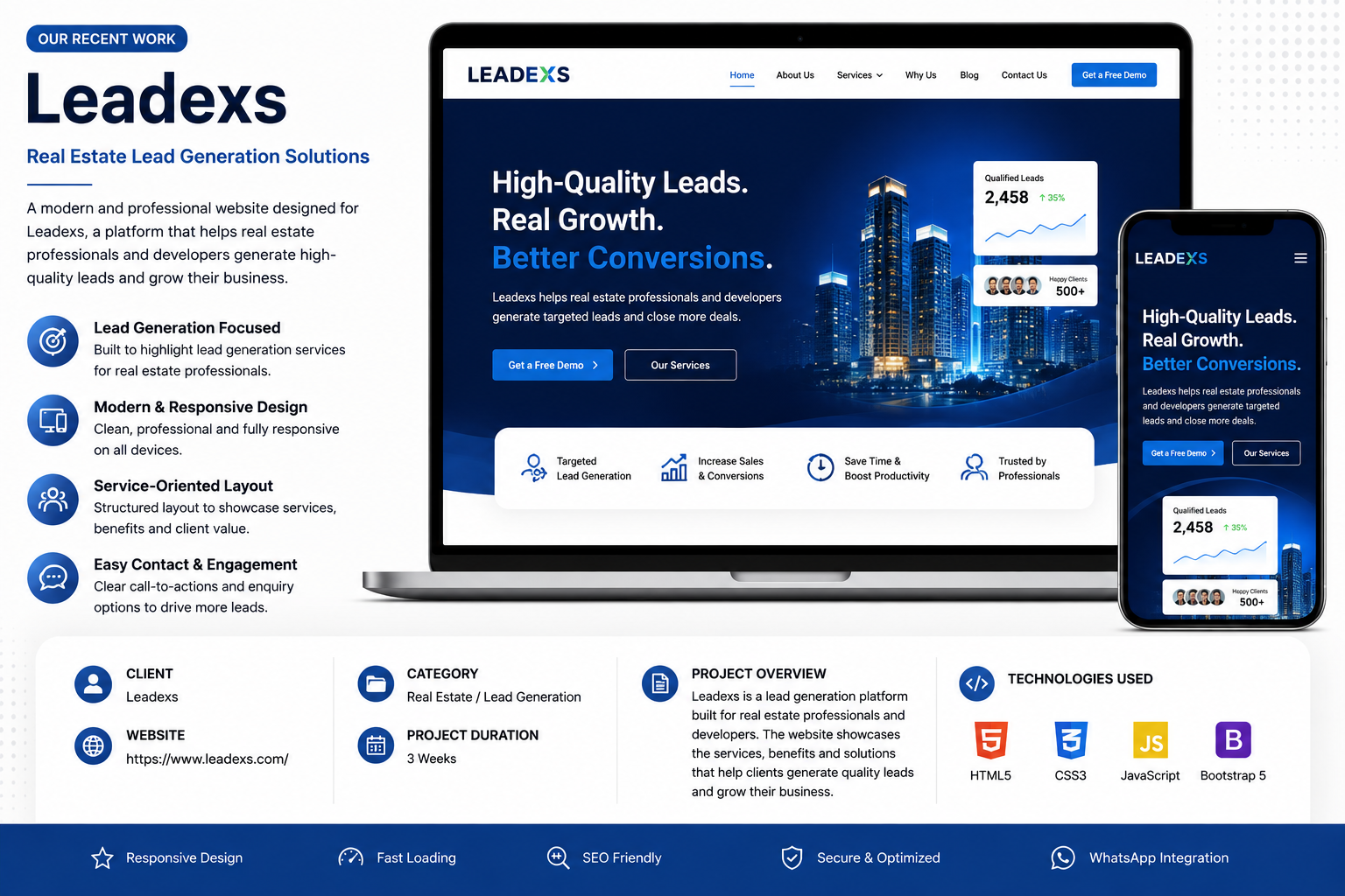 LeadExs – Courier & Logistics Website